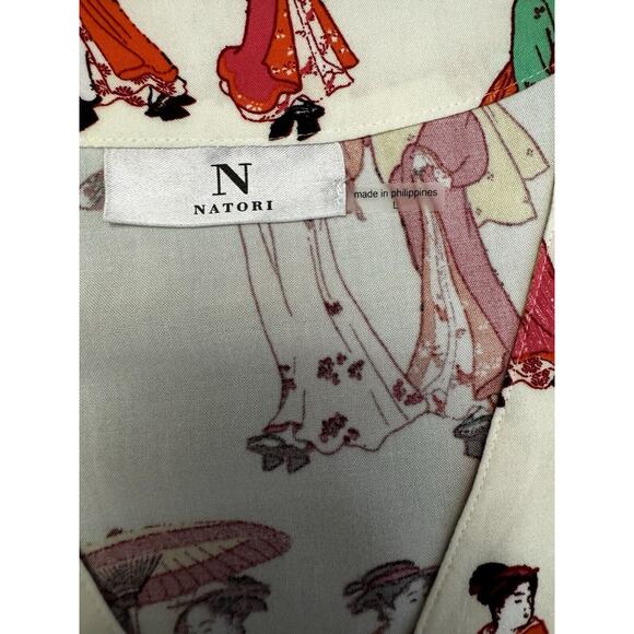 Natori Geisha Mandarin Print Sleeveless Dress in Size Large - Picture 6 of 7
